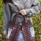 Duża torebka na szydełku granny square – shopperka handmade boho