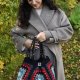 Duża torebka na szydełku granny square – shopperka handmade boho