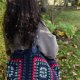 Duża torebka na szydełku granny square – shopperka handmade boho
