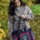 Duża torebka na szydełku granny square – shopperka handmade boho