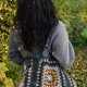 Duża torebka na szydełku granny square – shopperka handmade boho