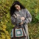 Duża torebka na szydełku granny square – shopperka handmade boho