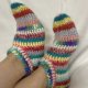Kolorowe kapcie szydełkowe | rozmiar 39–40
