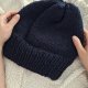 Granatowa CZAPKA unisex - ręcznie robiona, damska i męska