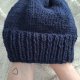Granatowa CZAPKA unisex - ręcznie robiona, damska i męska