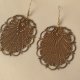 Duże Kolczyki Ażurowe Mosiężne – Styl Vintage Floral (Wytłoczka)