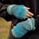 Turkus w petrolu / mitenki z moherem
