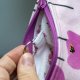 Etui na klucze z różowego weluru w tulipany – handmade