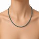 Naszyjnik choker ze szklanych kryształków i turkusowych koralików