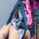 Etui na klucze z weluru w peonie – kwiatowe etui handmade