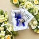 Art-Glass ❤ Miniature Blue Glass Elephant Figurine ❤ Wyjątkowo efektowna figura