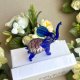 Art-Glass ❤ Miniature Blue Glass Elephant Figurine ❤ Wyjątkowo efektowna figura