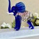 Art-Glass ❤ Miniature Blue Glass Elephant Figurine ❤ Wyjątkowo efektowna figura
