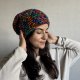 Kolorowa czapka beanie wełniana z alpaką – ręcznie wykonana w Polsce