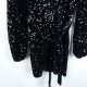 Boohoo kopertowa welurowa sukienka cekiny 12 / 40