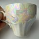 Filiżanka Ćmielów porcelana opalizująca perłowa PRL Vintage lata 60.