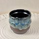 Kubek "brzuszek" bez ucha, ceramiczny matchawan, handmade, ciemnobrązowa kamionka