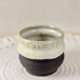 Kubek "brzuszek" bez ucha, ceramiczny matchawan, handmade, ciemnobrązowa kamionka