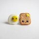 Śmieszne Kolczyki Tost i Jajko Sadzone Kawaii Prezent dla dziewczyny
