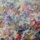 Nowoczesny obraz strukturalny "Kwiatowy Miód" o wymiarach 80 × 80 cm