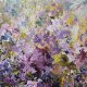 Wiosenny nastrój Nowoczesny obraz strukturalny – Abstrakcja Obraz z teksturą kwiatów 90 x 120 cm