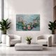 Strukturalny obraz 3D Liliowy staw 70×100 cm