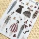 Naklejki osobliwe postacie – arkusz 18 artystycznych naklejek do journalingu i scrapbookingu, kolaż papierowy A6