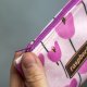 Etui na klucze z różowego weluru w tulipany – handmade