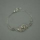 Bransoletka regulowana labradoryt zielony wire wrapping, stal chirurgiczna,