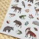 Naklejki zwierzęta leśne - arkusz 22 naklejek do journalingu i scrapbookingu, kolaż papierowy A6