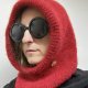Ręcznie robiona balaclava miękki kapturokomin czapka z alpaką