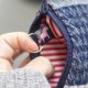 Patchworkowe etui na klucze w pepitkę – portfelik handmade