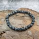 Bransoleta męska - czarny howlit