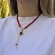 Czerwony choker z sercem