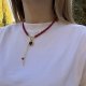 Czerwony choker z sercem