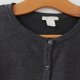 Kardigan vintage grafitowy szary bawełna XL H&M