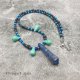 Etniczny naszyjnik - lapis-lazuli, lawa, magnezyt