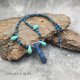 Etniczny naszyjnik - lapis-lazuli, lawa, magnezyt