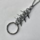 Gotycka zawieszka z kolcami i dużym ringiem – industrial, punk, dark alternative męska damska unisex męski damski