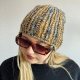 Kolorowa mała czapka beanie wełniana z alpaką – ręcznie wykonana w Polsce