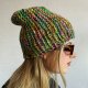 Kolorowa mała czapka beanie wełniana z alpaką – ręcznie wykonana w Polsce