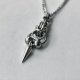 Gotycka punk zawieszka z kolcem – industrial, punk, chainmaille unisex męska damska męski damski