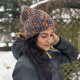 Kolorowa czapka beanie wełniana z alpaką – ręcznie wykonana w Polsce