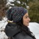 Kolorowa czapka beanie wełniana z alpaką – ręcznie wykonana w Polsce