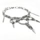 Gotycki choker chainmaille z kolcami i dużymi ringami – Gothic Dark Fantasy, Witchy, Alternative