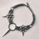 Choker chainmaille z O-ringiem i kolcem ze stali edgy beast gothic industrial unisex