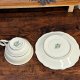 Filiżanka ze spodkiem Spenzo S. Polak & Sons – powój, złocenia, porcelana vintage