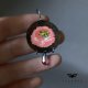 Kolczyki Pink Water Lilies & Swarovski Fuchsia