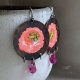 Kolczyki Pink Water Lilies & Swarovski Fuchsia