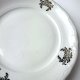 Talerz deserowy Wałbrzych PRL lata 60-70 porcelana złocenia vintage Polski Design
